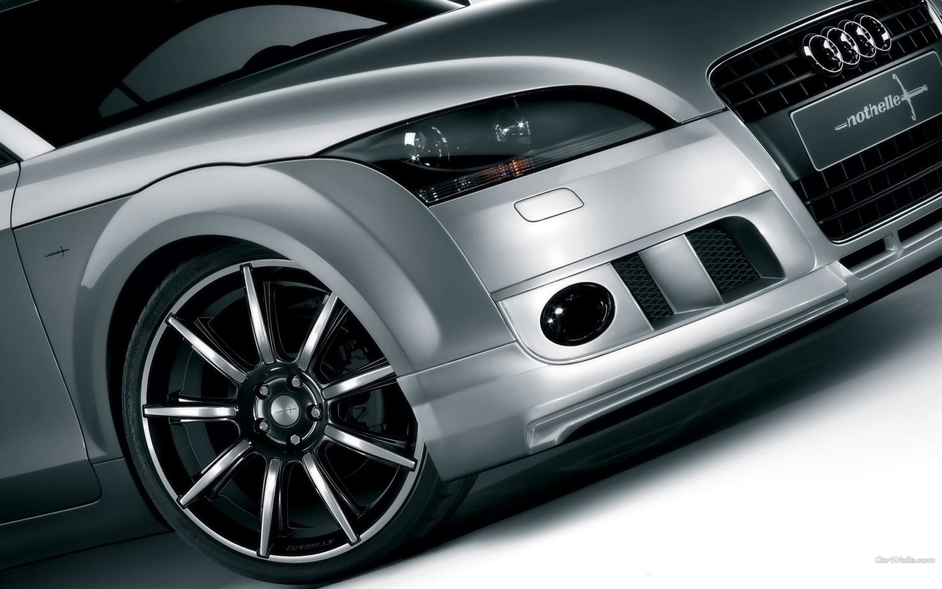 Download High quality TT nothelle silver coupe wheel headlamp Audi wallpaper / 1920x1200