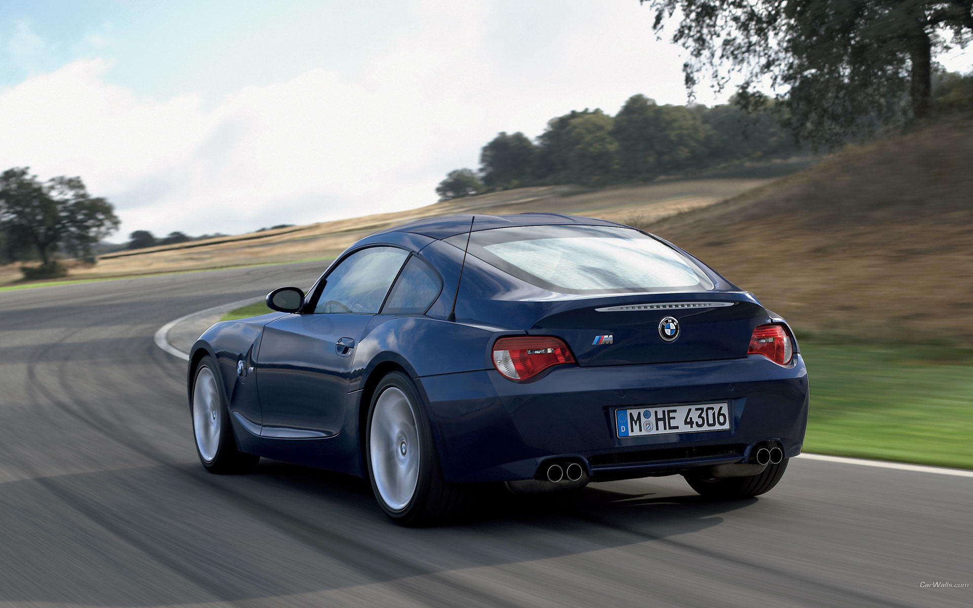 Download High quality Z4 coupeM blue back Bmw wallpaper / 1920x1200