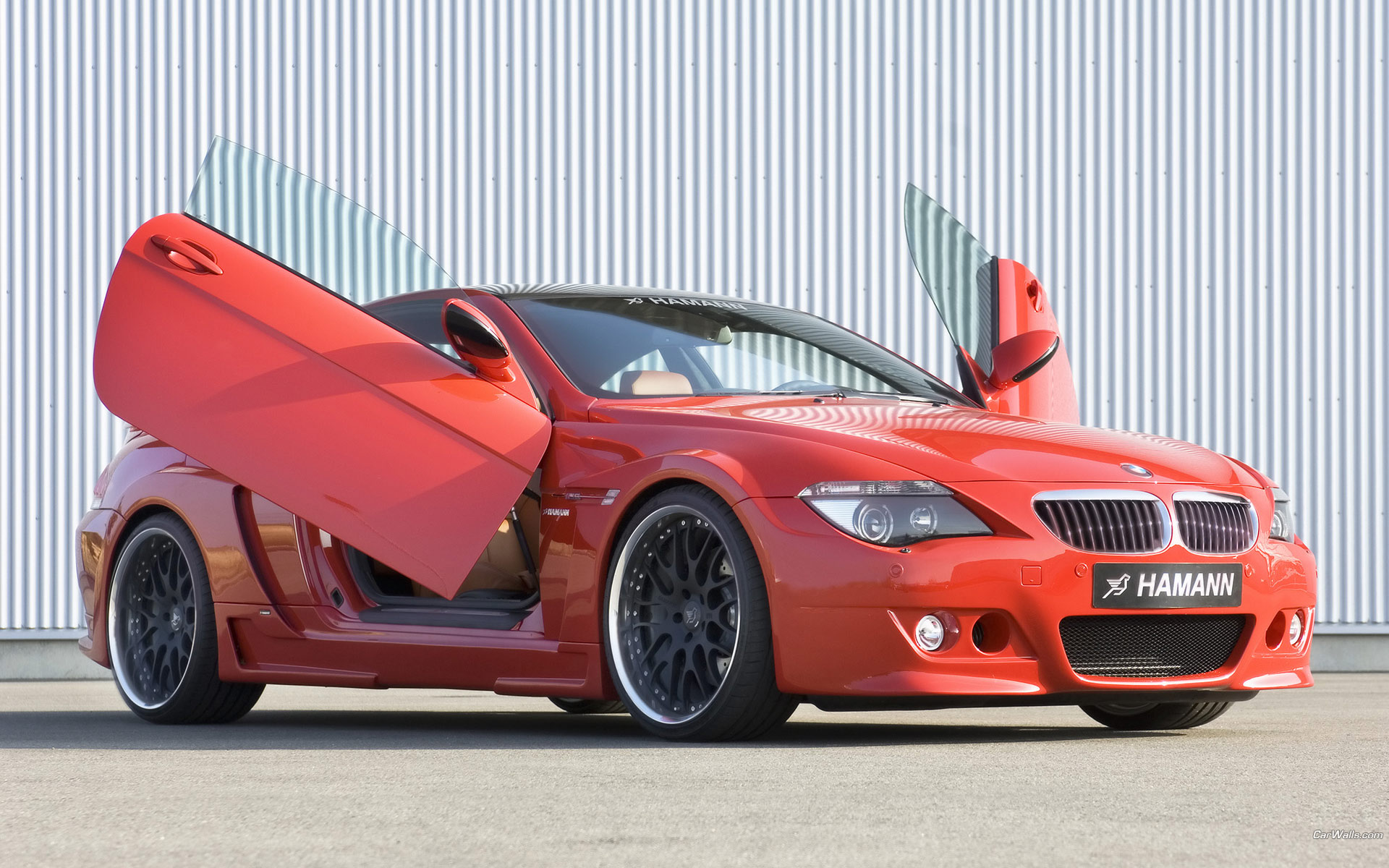 Download full size M6 hamann red open doors Bmw wallpaper / 1920x1200