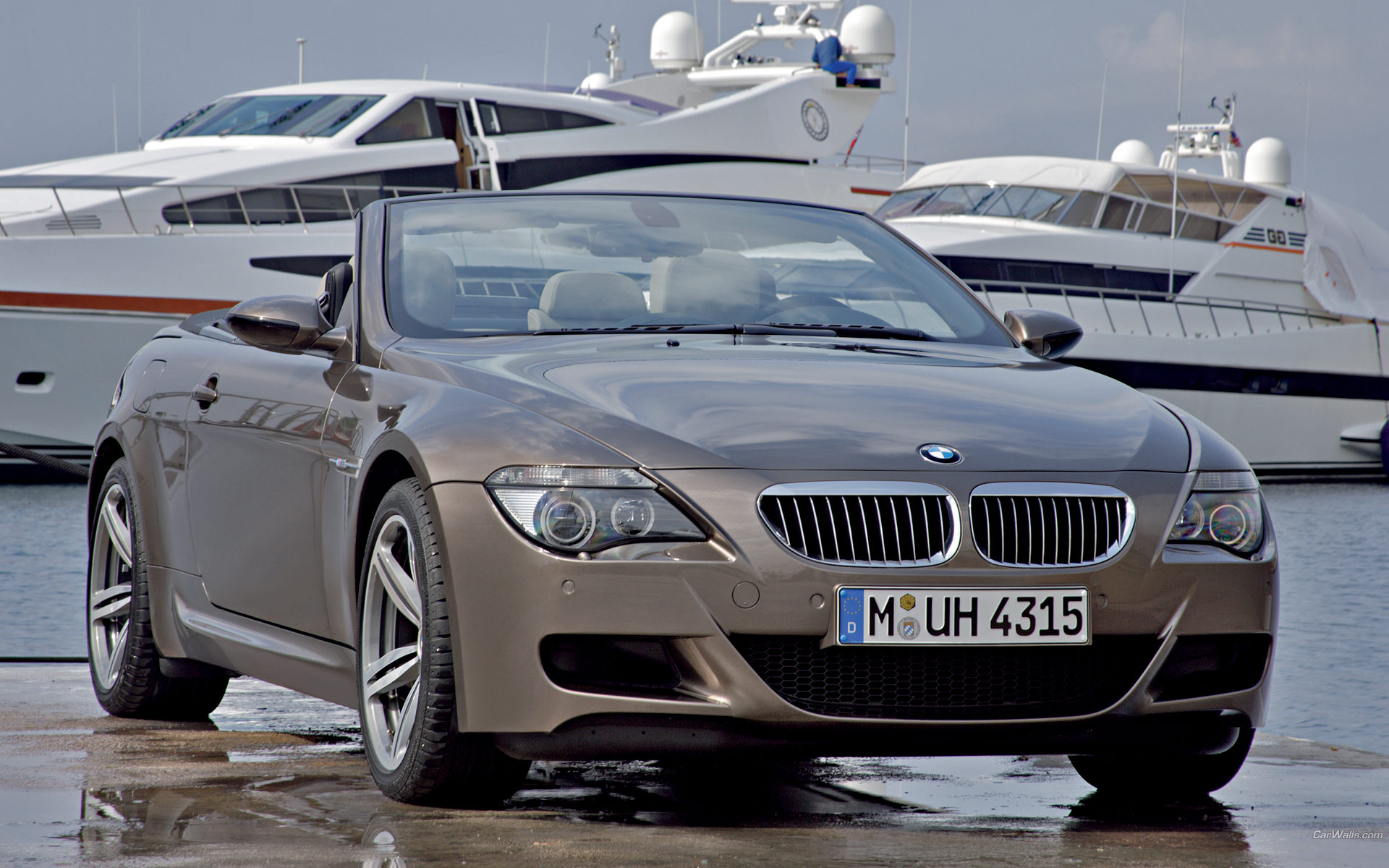 Download full size M6 cabrio front yachts Bmw wallpaper / 1920x1200