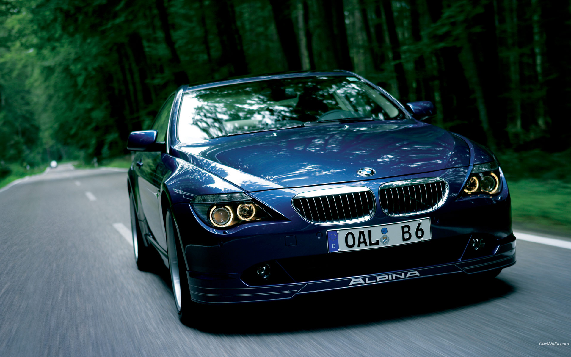 Download High quality B6 blue front Bmw wallpaper / 1920x1200