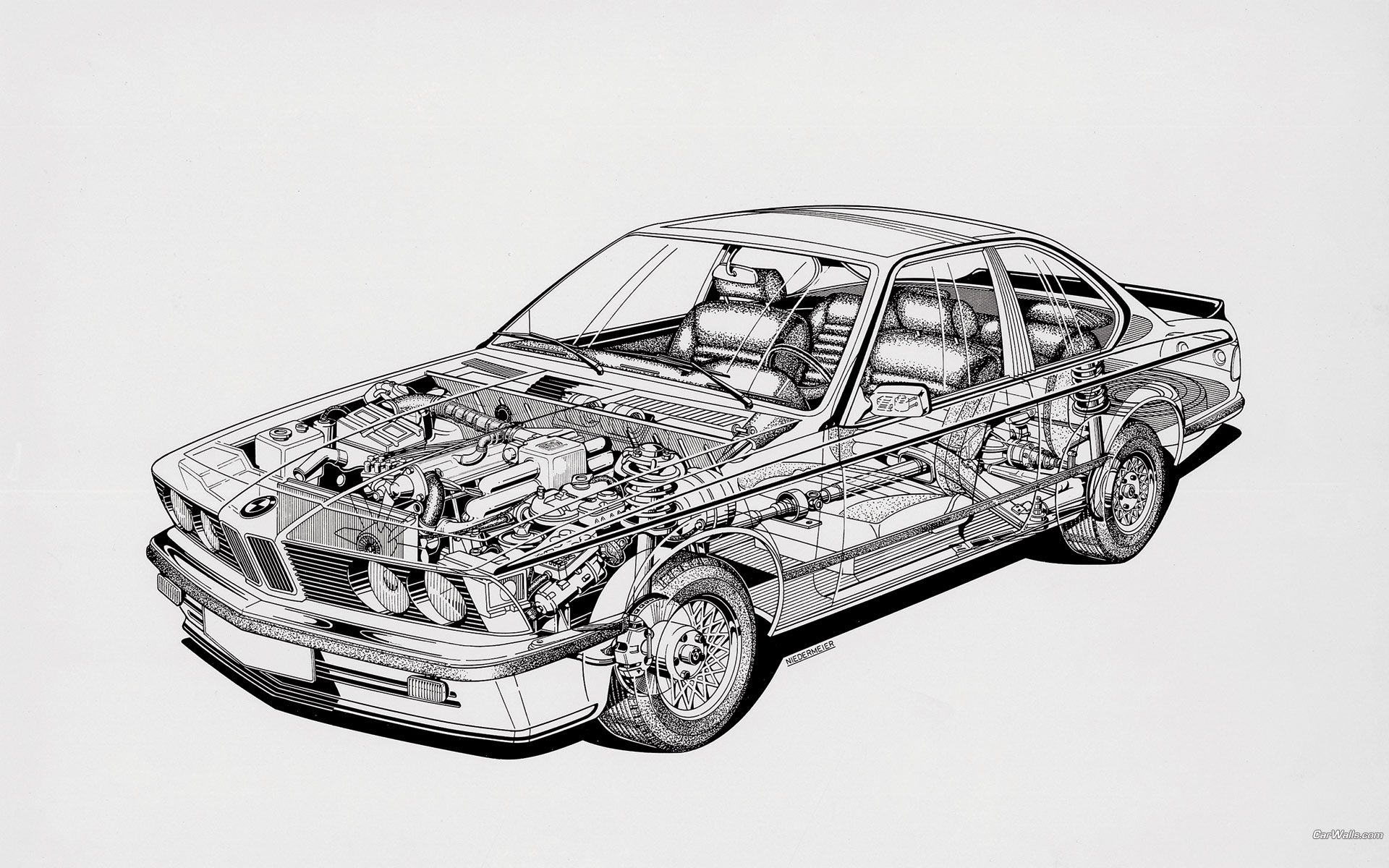 Download High quality 6 series circuit drawing Bmw wallpaper / 1920x1200