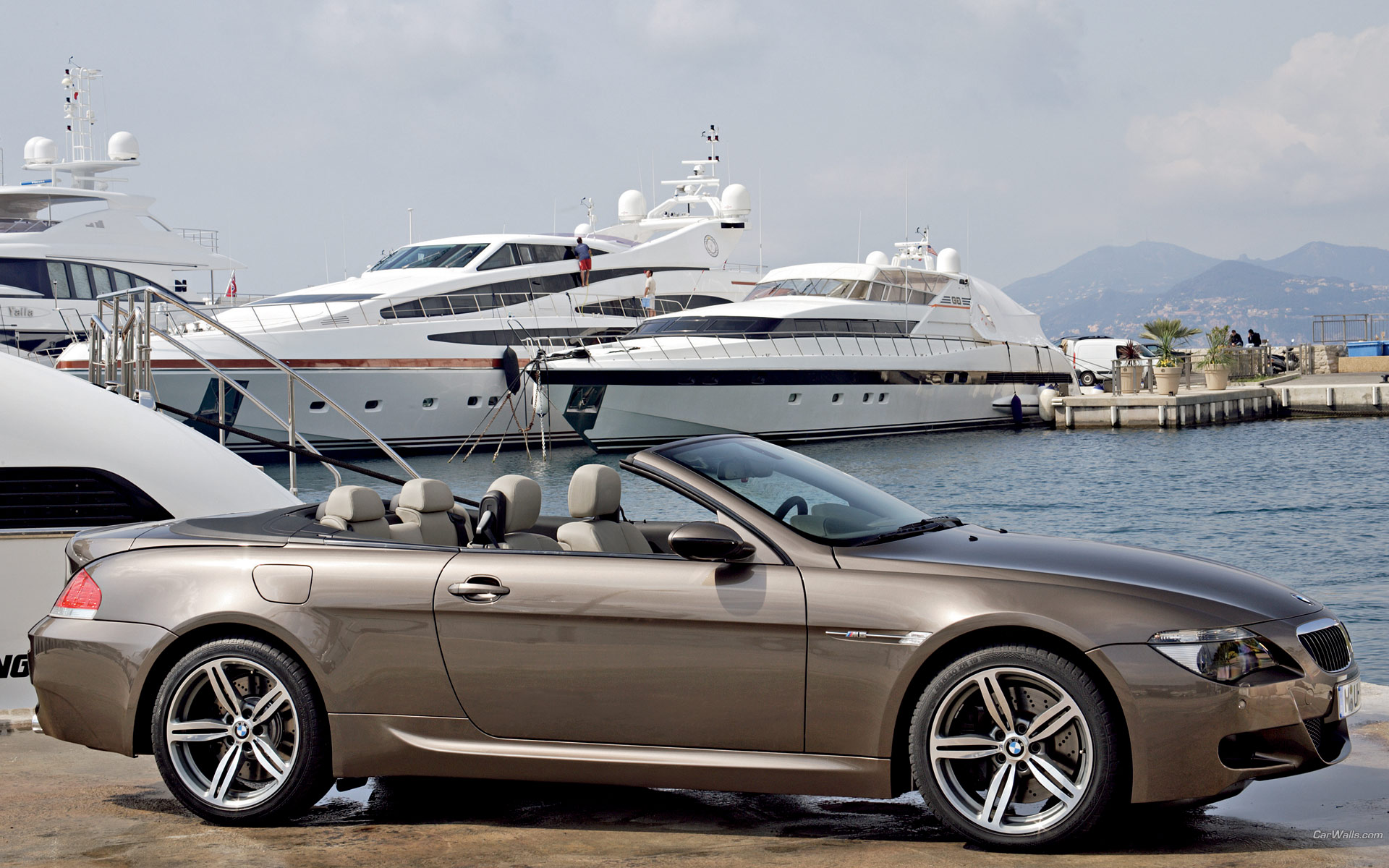 Download High quality M6 cabrio side yachts Bmw wallpaper / 1920x1200