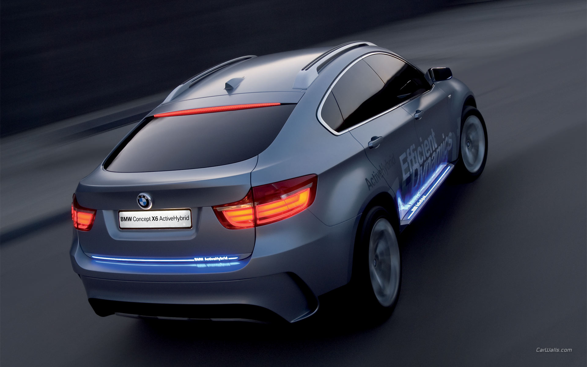 Download HQ X6 Concept ActiveHybrid silver angle Bmw wallpaper / 1920x1200