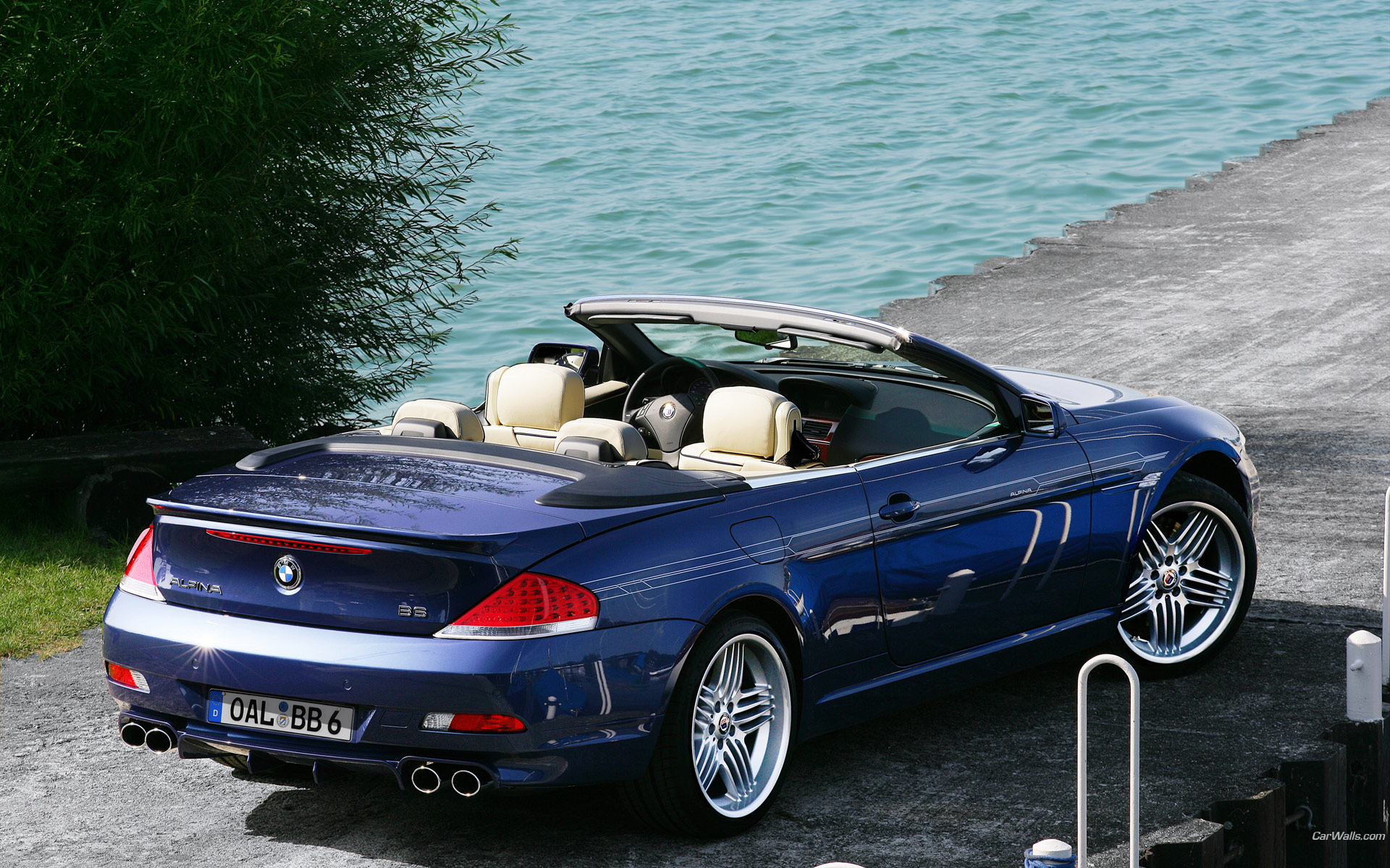 Download High quality B6 blue back Bmw wallpaper / 1920x1200