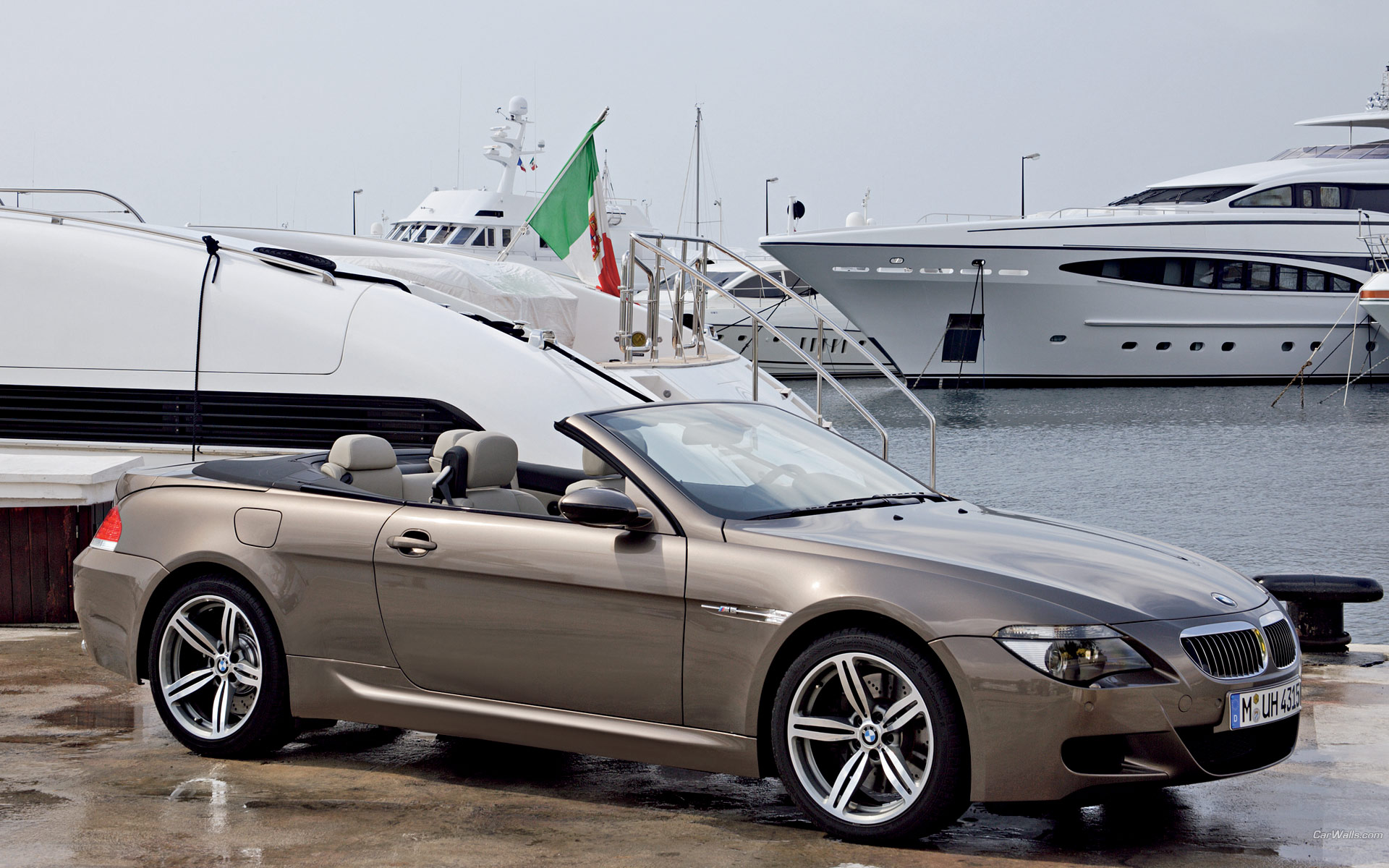 Download HQ M6 cabrio side yachts Bmw wallpaper / 1920x1200