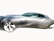 Download Mille Miglia futuristic prototype sketch / Bmw