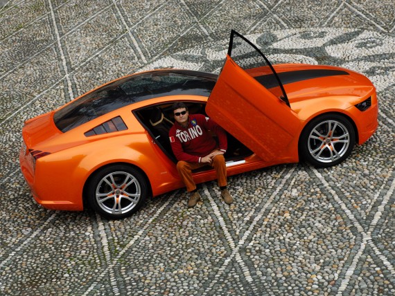 Free Send to Mobile Phone Orange Mustang Ford wallpaper num.85
