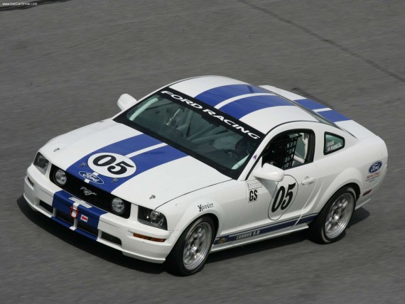 Free Send to Mobile Phone White Race Mustang Ford wallpaper num.87