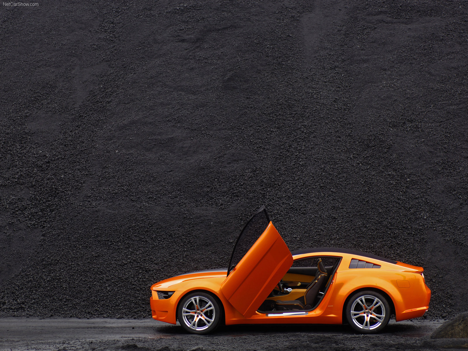 Download full size Orange Mustang Ford wallpaper / 1600x1200