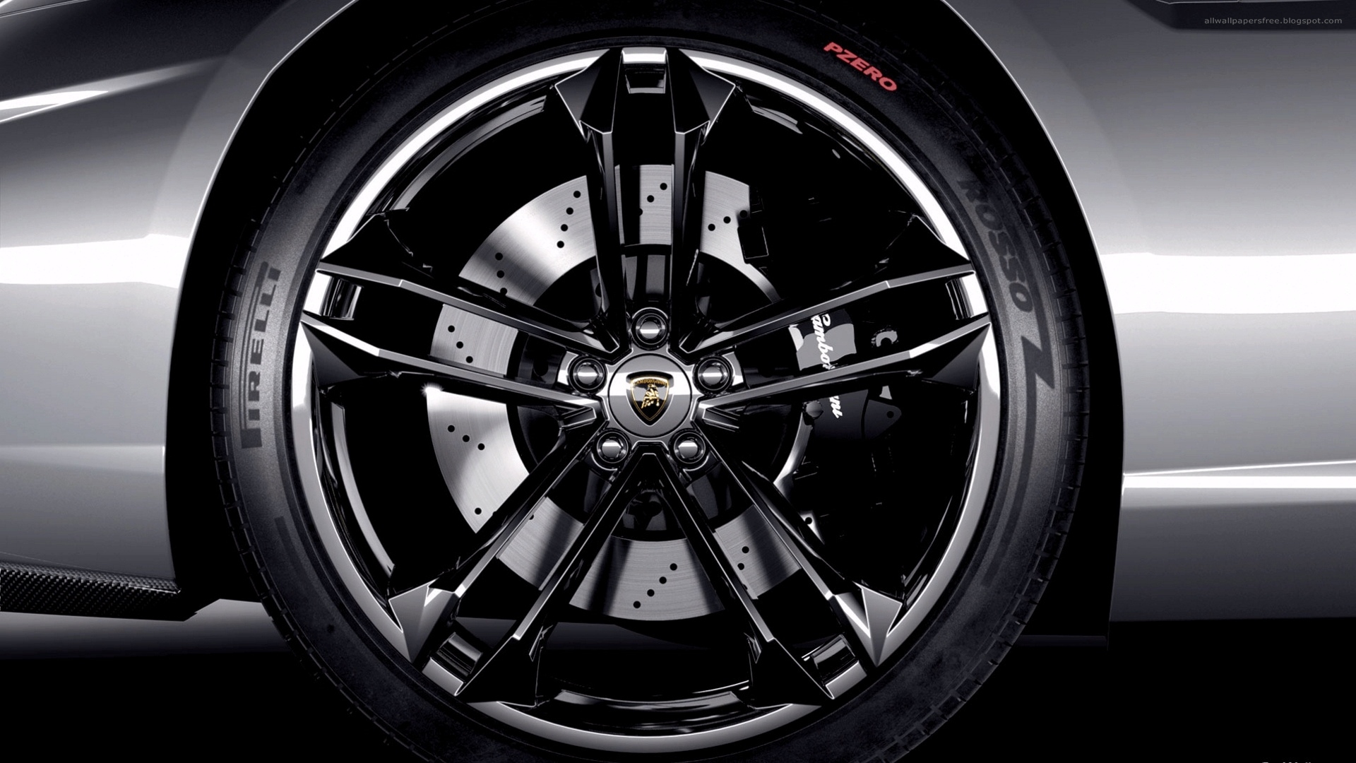 Download High quality big wheel Lamborghini wallpaper / 1920x1080