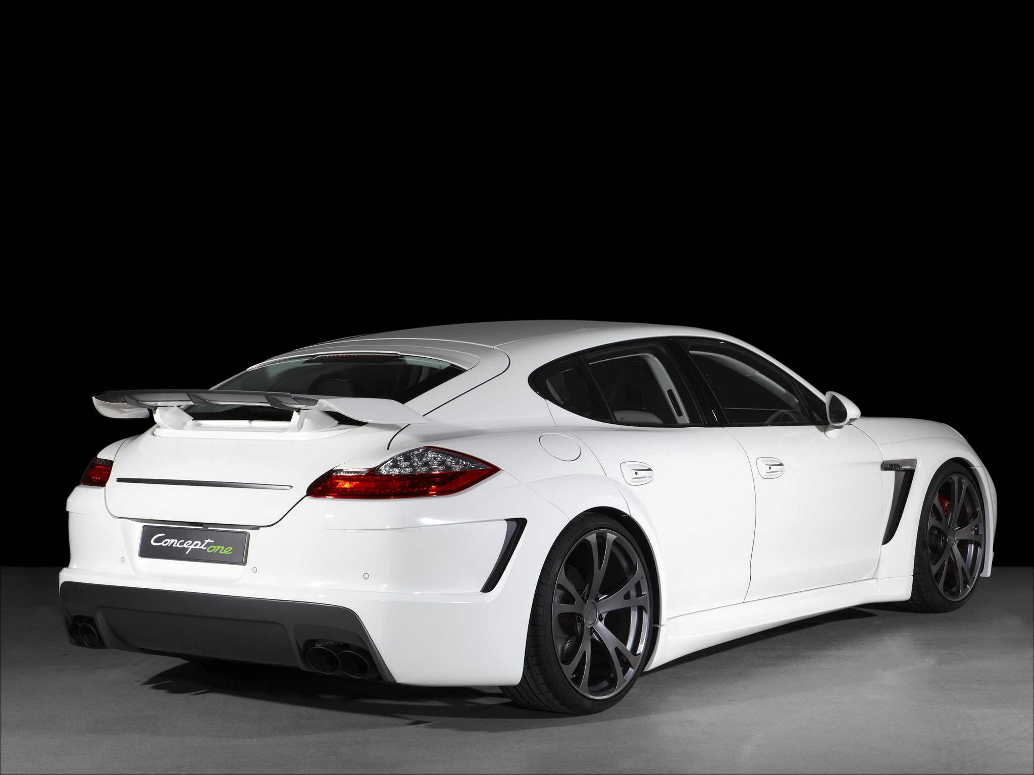 Download full size Concept one white angle Porshe wallpaper / 2048x1536