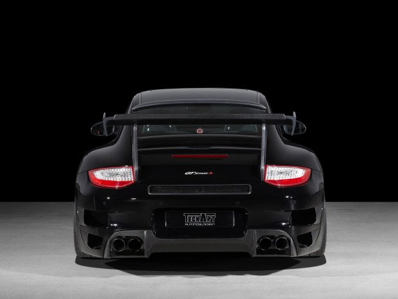 Free Send to Mobile Phone GT street black coupe back Porshe wallpaper num.103