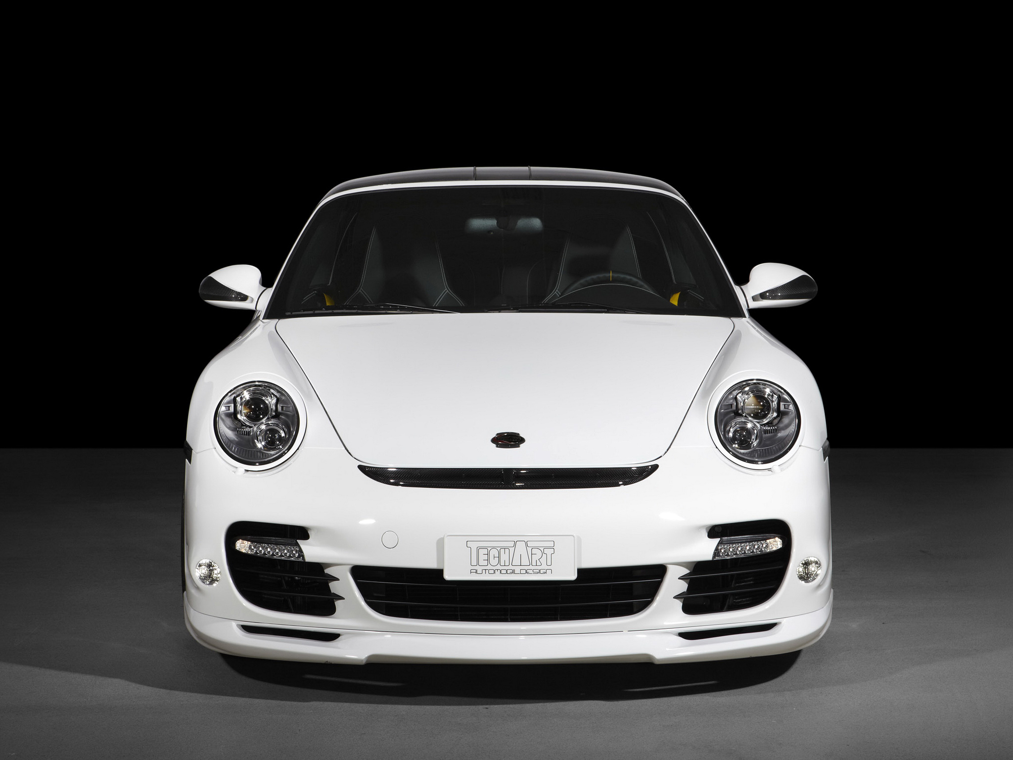 Download full size white coupe Porshe wallpaper / 2048x1536