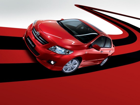 Free Send to Mobile Phone red corolla on serpentine road Toyota wallpaper num.5