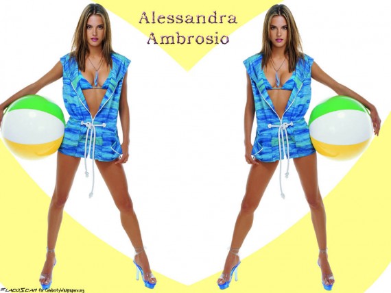 Free Send to Mobile Phone Alessandra Ambrosio Celebrities Female wallpaper num.49