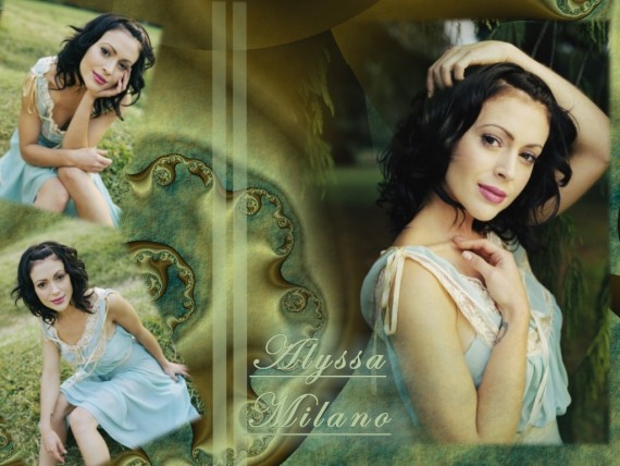 Free Send to Mobile Phone Alyssa Milano Celebrities Female wallpaper num.107