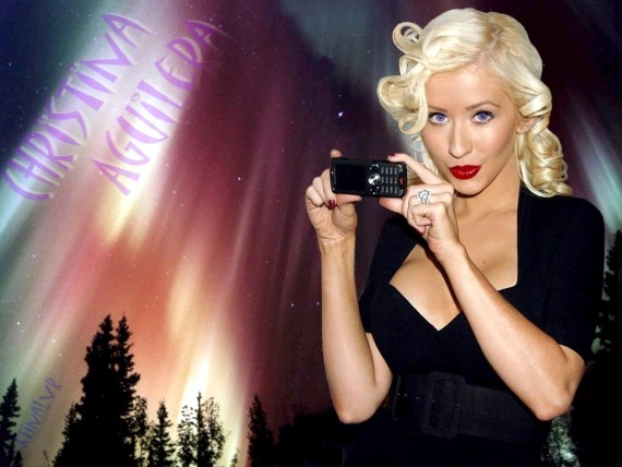 Free Send to Mobile Phone Christina Aguilera Celebrities Female wallpaper num.64