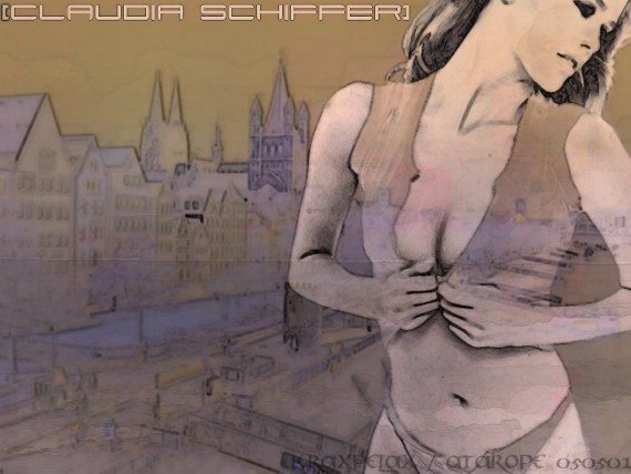 Free Send to Mobile Phone Claudia Schiffer Celebrities Female wallpaper num.52