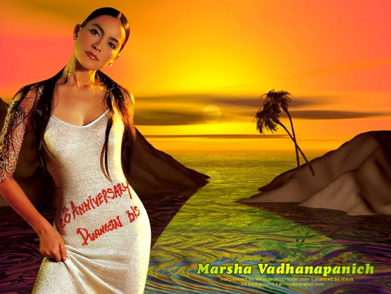 Free Send to Mobile Phone Marsha Vadhanapanich Celebrities Female wallpaper num.1