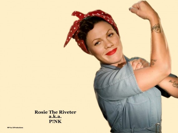 Free Send to Mobile Phone pink, rosie the riveter, rosie, riveter, raise your glass, sexy, work Pink wallpaper num.37