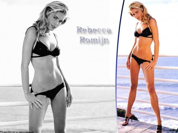 Free Send to Mobile Phone Rebecca Romijn Celebrities Female wallpaper num.8