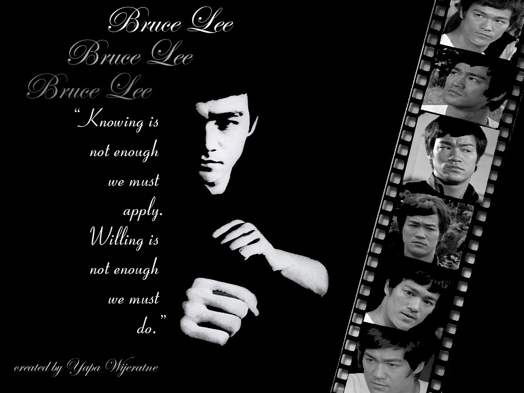 Full size Black & white Bruce Lee wallpaper / 1024x768