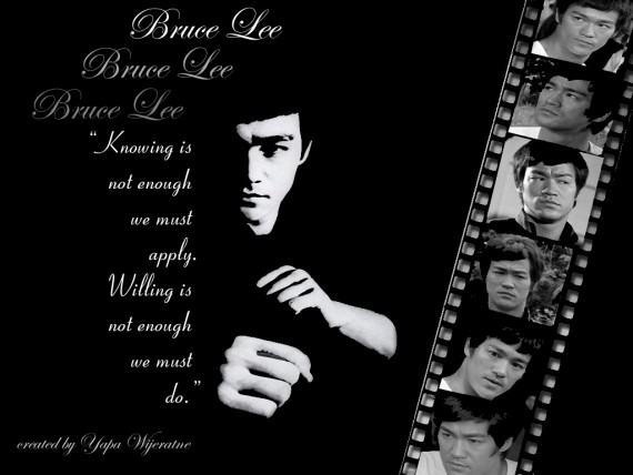 Free Send to Mobile Phone Black & white Bruce Lee wallpaper num.4
