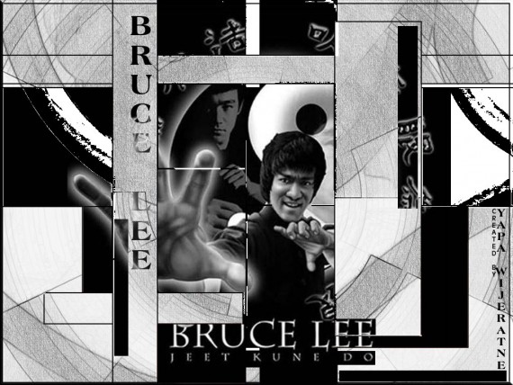 Free Send to Mobile Phone Greyscale Bruce Lee wallpaper num.5