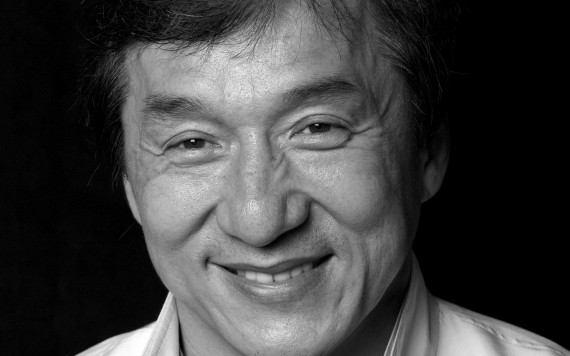 Free Send to Mobile Phone Greyscale photo Jackie Chan wallpaper num.8
