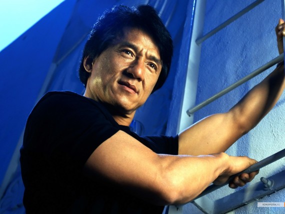 Free Send to Mobile Phone On the stairs Jackie Chan wallpaper num.3