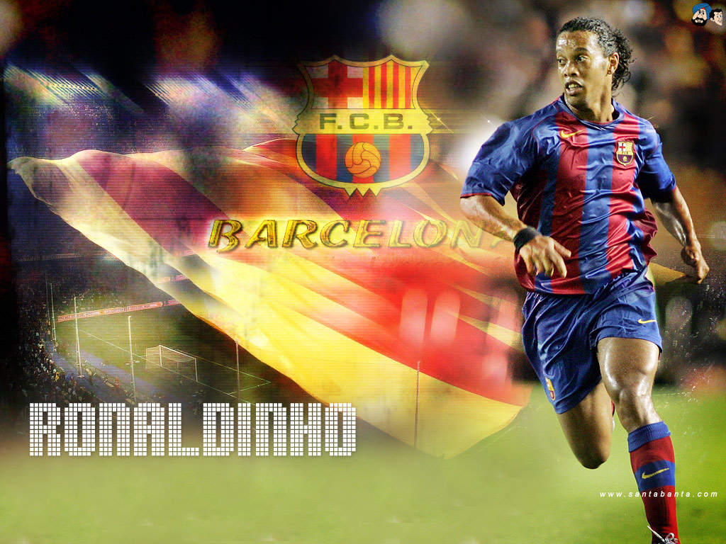 Download running Ronaldinho wallpaper / 1024x768