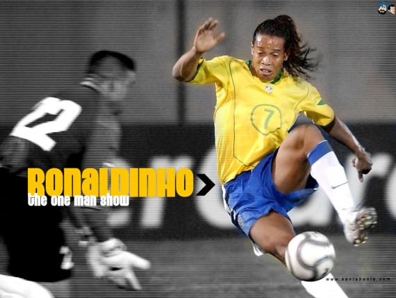 Free Send to Mobile Phone encircles Ronaldinho wallpaper num.8