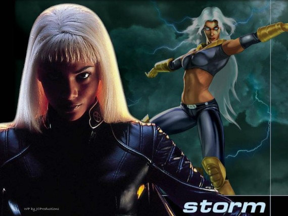 Free Send to Mobile Phone Halle Berry, Xmen, Storm, sexy Characters wallpaper num.3