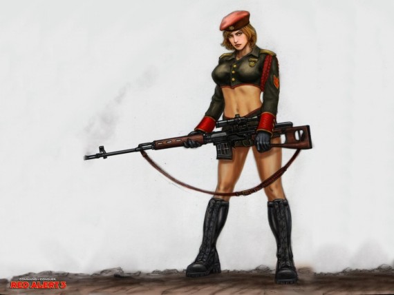 Free Send to Mobile Phone Sexy soldiers Command & Conquer: Red Alert 3 wallpaper num.3