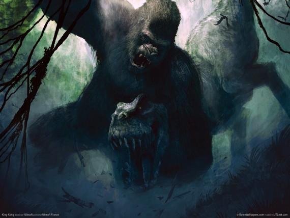 Free Send to Mobile Phone Gorilla vs dinosaur King Kong wallpaper num.2