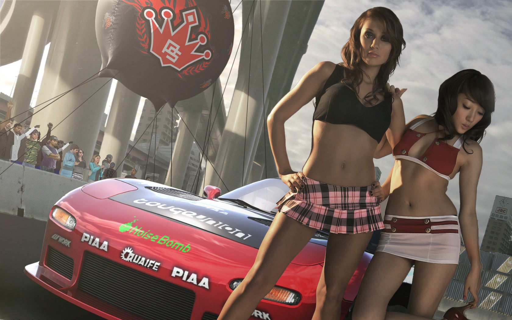 Download HQ Two sexy girls Need For Speed ProStreet wallpaper / 1680x1050