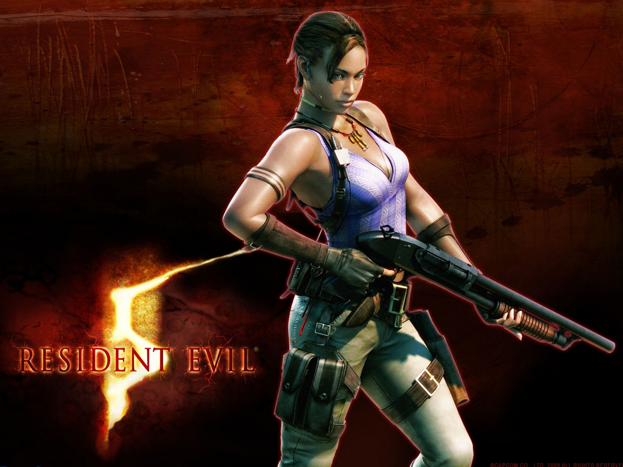 Download High quality girl with shotgun Resident Evil wallpaper / 1280x960