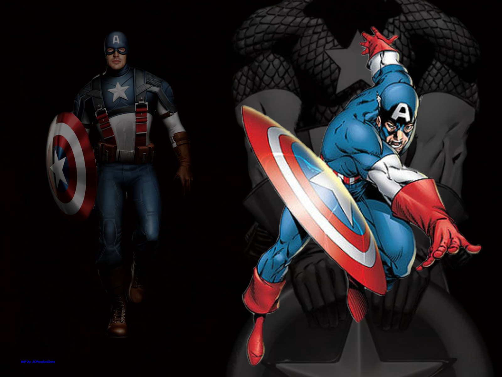 Download High quality comic books, captain america, america, captain, the shield, red white and blue, first avenger Captain America wallpaper / 1600x1200