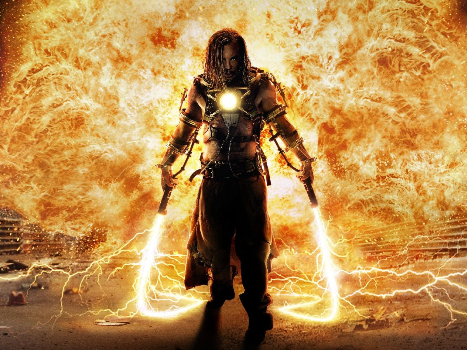 Download HQ Mickey Rourke in fire Iron Man 2 wallpaper / 1600x1200