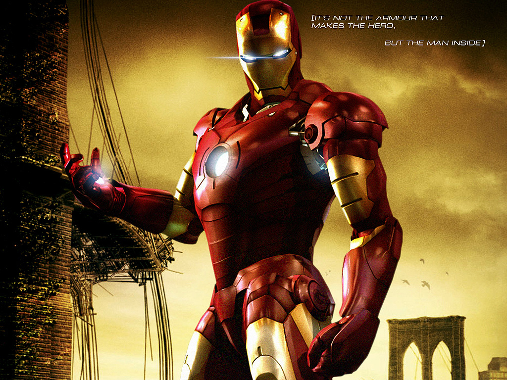 Download red suit Iron Man 2 wallpaper / 1024x768