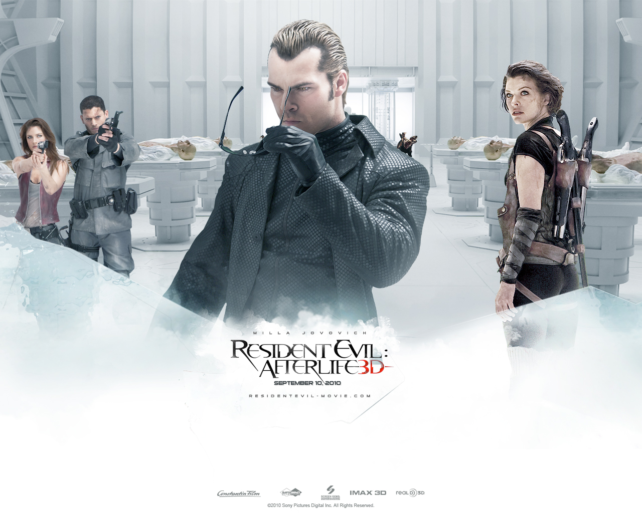 Download High quality lab Resident Evil AfterLife 3D wallpaper / 1280x1024