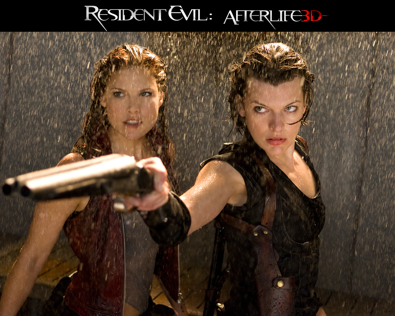 Download full size two girls Resident Evil AfterLife 3D wallpaper / 1280x1024