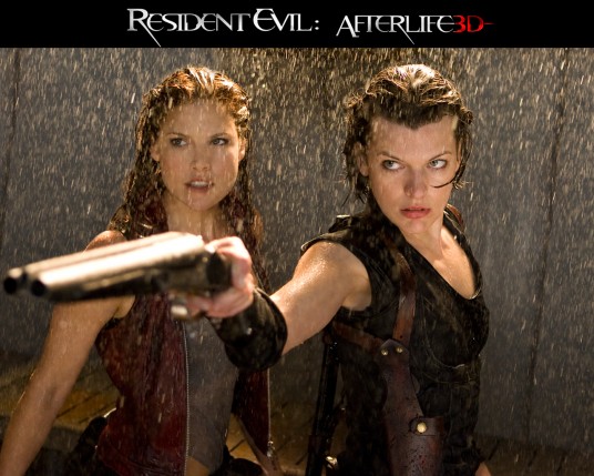 Free Send to Mobile Phone two girls Resident Evil AfterLife 3D wallpaper num.3