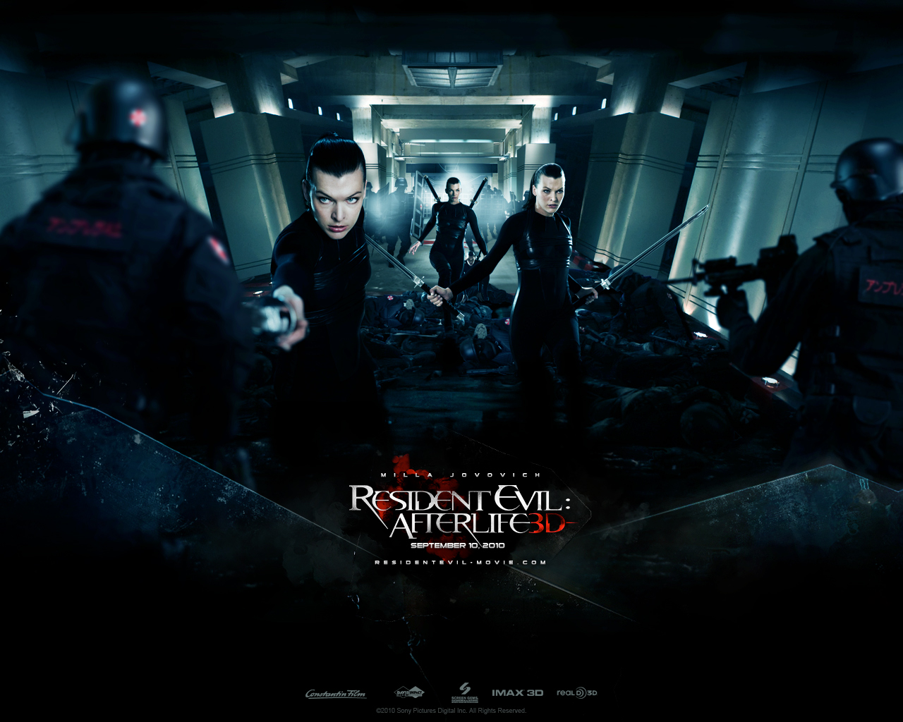 Download full size clones Resident Evil AfterLife 3D wallpaper / 1280x1024