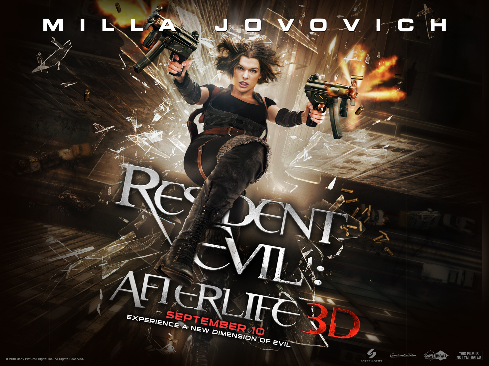 Download High quality falls and fires Resident Evil AfterLife 3D wallpaper / 1600x1200