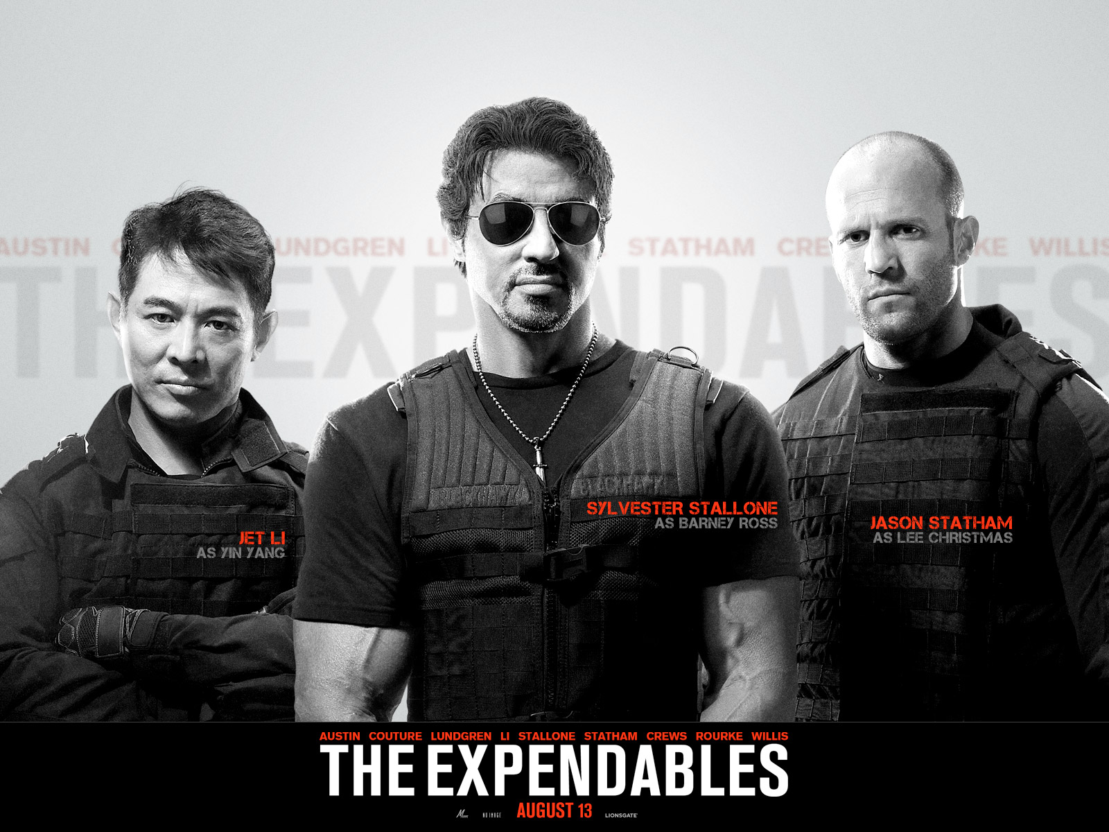 Download full size Jet Le & Sylvester Stallone & Jason Statham The Expendables wallpaper / 1600x1200