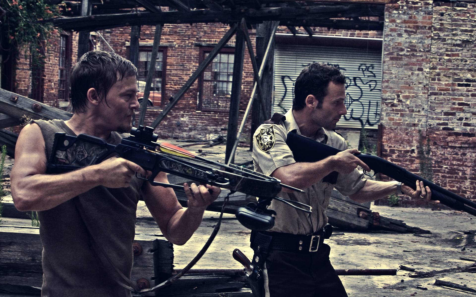 Download High quality Rick & Daryl The Walking Dead wallpaper / 1920x1200
