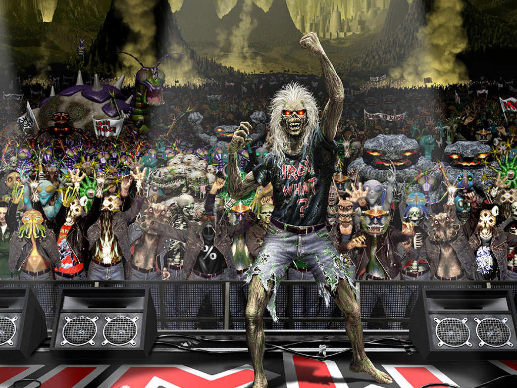 Download live concert monsters Iron Maiden wallpaper / 1024x768