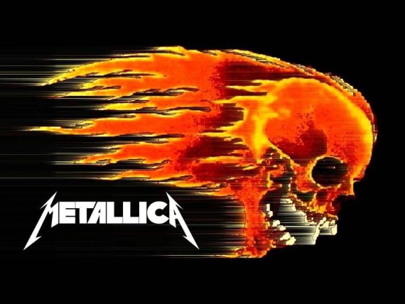Free Send to Mobile Phone flaming skull Metallica wallpaper num.10